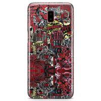 Samsung Galaxy J6 Plus Kılıf Çılgın Şehir Arka Kapak Koruma Desenli Full Koruyucu