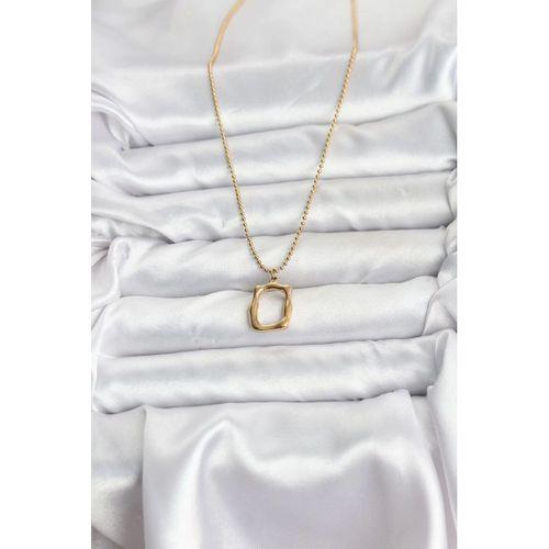 316L Çelik Zincir Gold Renk Model Kadın Kolye
