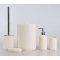 By Selim Elegance Krem 5 Parça Polyester Banyo Seti