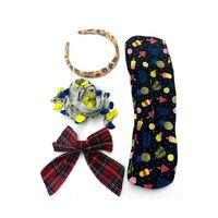 Renkli Desenli Taç Toka Bandana Set