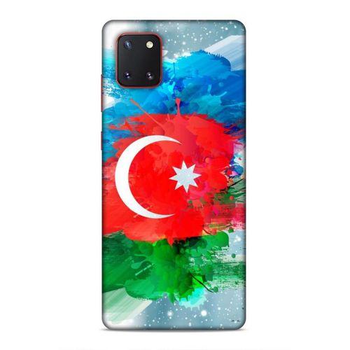 Samsung Galaxy Note 10 Lite Uyumlu Kılıf Azarbaijan (15) Antişok Kılıf Bayrak İllustre