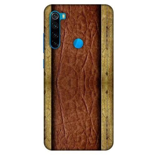 Xiaomi Redmi Note 8 Kılıf Patchwork (24) Darbe Emici Kılıf Kahve Sarı