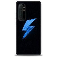 Xiaomi Mi Note 10 Lite Kılıf HD Baskılı Kılıf - Mavi Şimşek + Tam Ekran Koruyucu