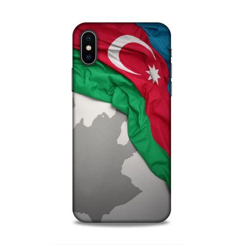 Apple Iphone X Uyumlu Kılıf Azarbaijan (9) Kılıf Kumaş Bayrak