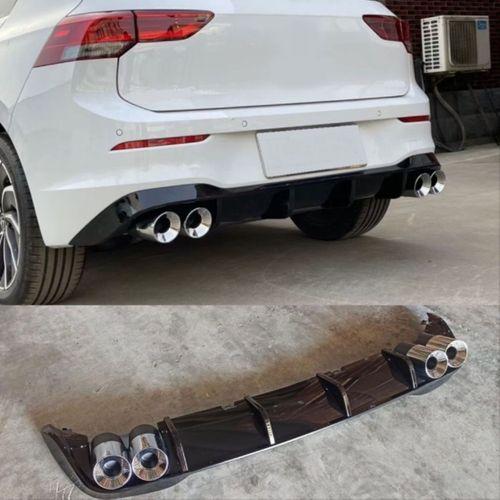 Volkswagen Golf Uyumlu 8 ''R'' Difüzör (Piano Black) - 4 Egzoz (Life Style İmpression Paket İçin)