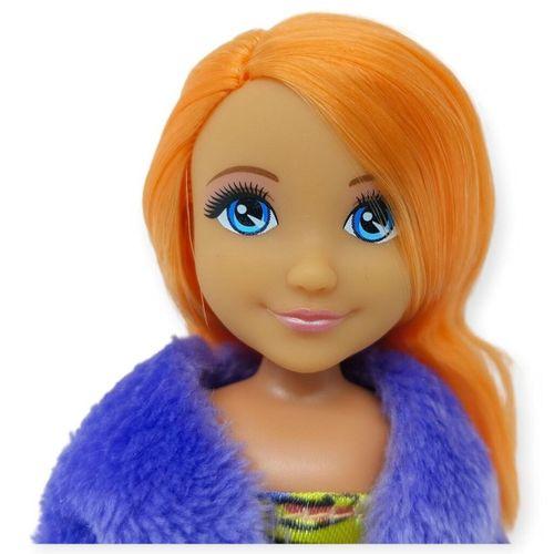 Ankiki Moda İkonu Bebek Figür 13 cm  - Turuncu Saçlı Neon Şıklık