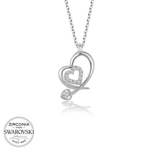 Swarovski Taşlı Lucky Life 925 Ayar Gumuss Kalp Bayan Kolye
