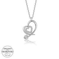 Swarovski Taşlı Lucky Life 925 Ayar Gumuss Kalp Bayan Kolye