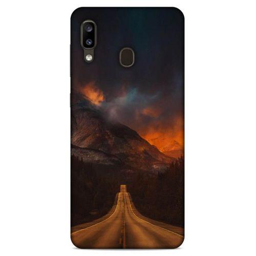 Lopard Samsung Galaxy A20 Uyumlu Kılıf Gece'S (47) Crystal Flex Kılıf Kızıl Yol