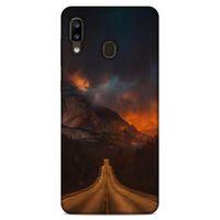 Lopard Samsung Galaxy A20 Uyumlu Kılıf Gece'S (47) Crystal Flex Kılıf Kızıl Yol