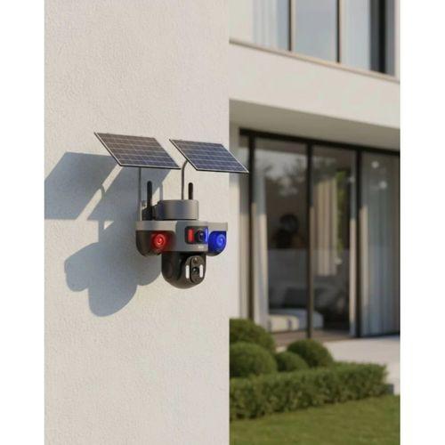 Çoklu Lensli 9mp Solar Güvenlik Kamerası 4g Sım Kart Destekli