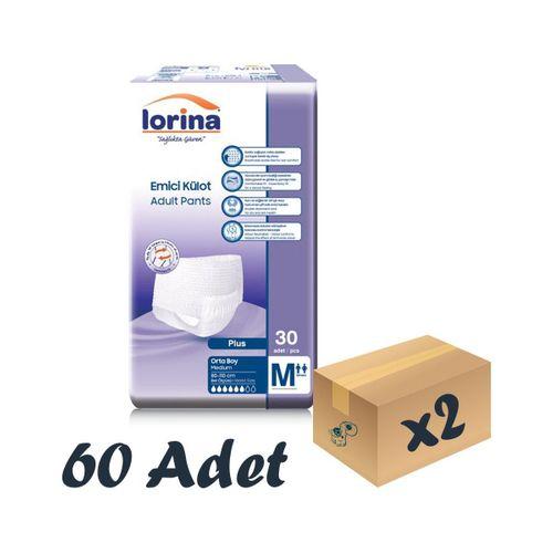 Lorina Yetişkin Emici Külot Medium 30'Lu 2 Paket 60 Adet