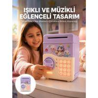 Mor Otomatik Para Girişli Elektronik Şifreli Kumbara