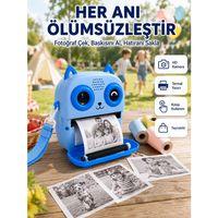 Çocuklar İçin Termal Baskılı Dijital Fotoğraf Makinesi Ön Ve Arka Kameralı