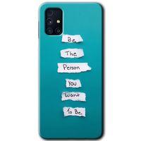 MRCİLETİSİM Samsung Galaxy M31s Kılıf Baskılı Kapak - Want You + 5D Tam Kaplayan Cam