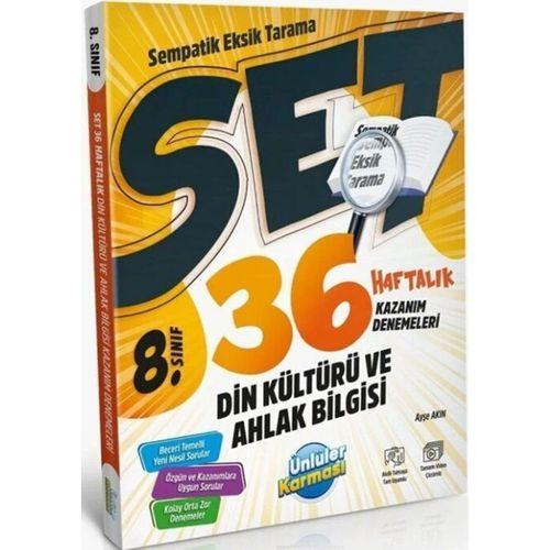 8. Sınıf Din Kültürü ve Ahlak Bilgisi SET 36 Haftalık Kazanım Denemeleri Ünlüler Yayınları