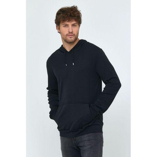 Erkek Kapüşonlu Slim Fit Basic Sweatshirt SPR22SW925