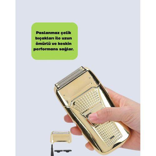 Profesyonel Kuru Kullanım Sakal Tıraş Makinesi Çift Başlıklı
