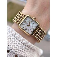 Essence Vintage Seri Küçük Köşeli Kasa Çelik Kararma Renk Atma Yapmaz Kadın Kol Saat+Bileklik 6959.3