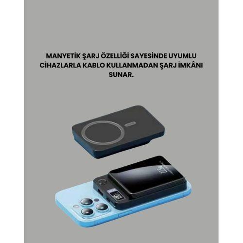 Alüminyum Alaşımlı, 20w Pd Hızlı Şarj Ve Manyetik Kablosuz Powerbank