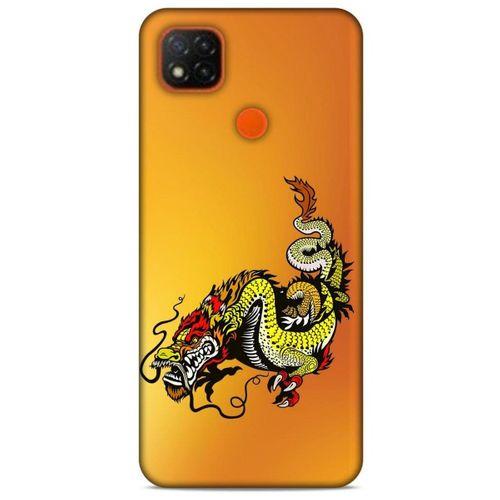 Xiaomi Redmi 9C Kılıf Dragons (28) Arka Kapak Tatoo Sarı Ejderha