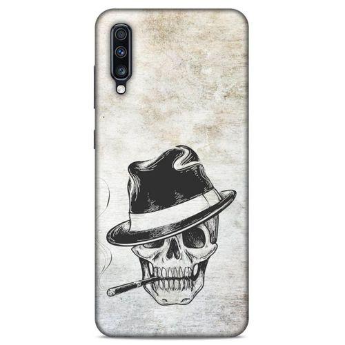 Lopard Samsung Galaxy A70 Uyumlu Kılıf Tattoo's (24) Darbe Emici Kılıf Şapkalı İskelet