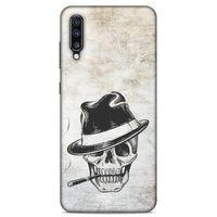 Lopard Samsung Galaxy A70 Uyumlu Kılıf Tattoo's (24) Darbe Emici Kılıf Şapkalı İskelet