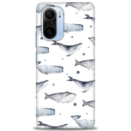 Xiaomi Poco F3 Kılıf HD Baskılı Kılıf - Balinalar + Tam Ekran Koruyucu
