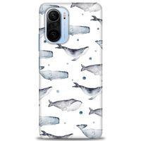 Xiaomi Poco F3 Kılıf HD Baskılı Kılıf - Balinalar + Tam Ekran Koruyucu