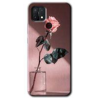 Oppo A15s Kılıf Baskılı Arka Kapak - Retro Gül +Tam Ekran Koruyucu
