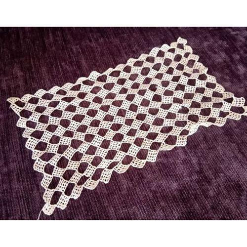 El İşi Dantel Tığ İşi Bej 22X12,5Cm