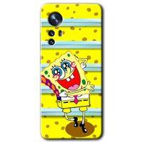 Xiaomi Mi 12 Pro Kılıf HD Desen Baskılı Arka Kapak - Aşık Sünger Bob + Kırılmaz Cam