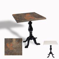 Dockers Çipa 1001 Döküm Ayak Kare Masa 70x70 cm - (Werzalit, Wermodin ve Allzalit Tabla) - Metalic Oxid 1