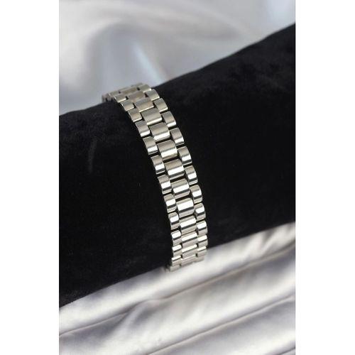 316L Çelik Gümüş Renk 12 mm Kalınlık Erkek Bileklik