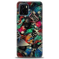 Vivo Y15S Kılıf HD Baskılı Kılıf - Bass + Tam Ekran Koruyucu
