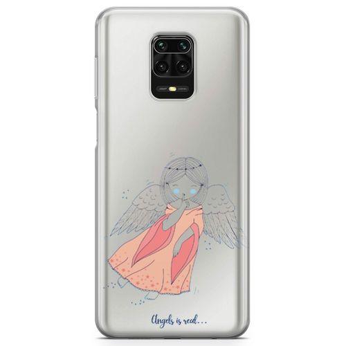 Xiaomi Redmi Note 9s Kılıf Melek Olup Uçmak Arka Kapak Koruma Desenli Full Koruyucu
