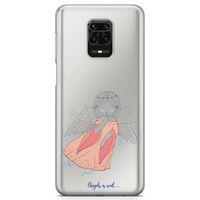 Xiaomi Redmi Note 9s Kılıf Melek Olup Uçmak Arka Kapak Koruma Desenli Full Koruyucu