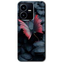 Vivo Y22s Kılıf HD Desen Baskılı Arka Kapak - Dark Butterfly