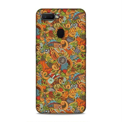 Oppo Ax7 Kılıf Doodle Piknik Seti Arka Kapak Silikon Koruma Full Koruyucu