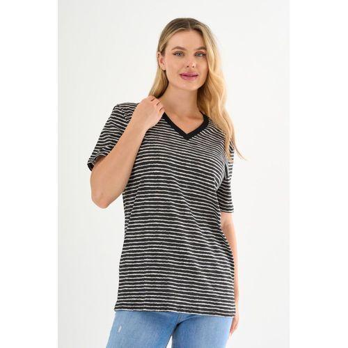 ALEXANDERGARDI V Yaka Çizgili T-shirt