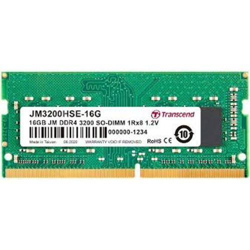 Transcend 16GB(1x16GB) 3200Mhz SODIMM CL22 DDR4 Notebook Ram (JM3200HSE-16G)