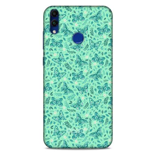 Huawei Honor 8C Kılıf Kelebek Etkisi (7) Telefon Kılıfı Pembe Mavi