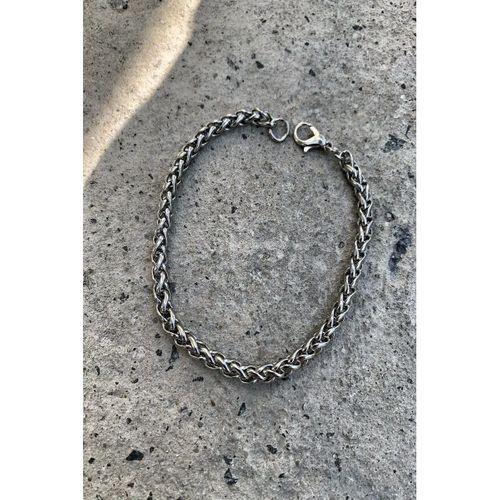 Lufigo Angelus Model 3Mm Kalın Kararmaz Unisex Bileklik Gümüş Kaplama – SNJ-357