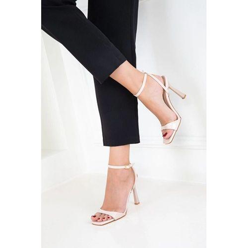 Jowin Bej Rugan Topuklu Bilekten Kemerli Ayakkabı