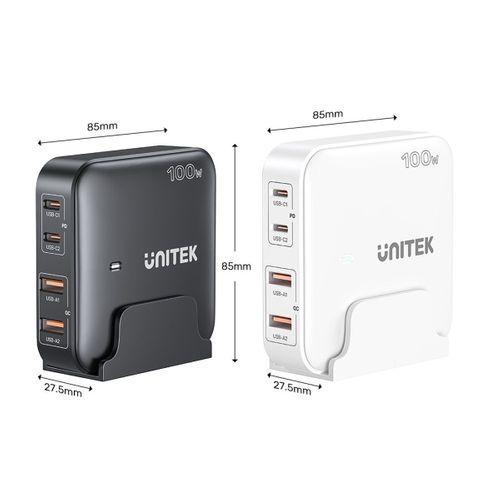 Unitek 100W Masaüstü GAN Şarjİstasyon Beyaz (P1229AWH)