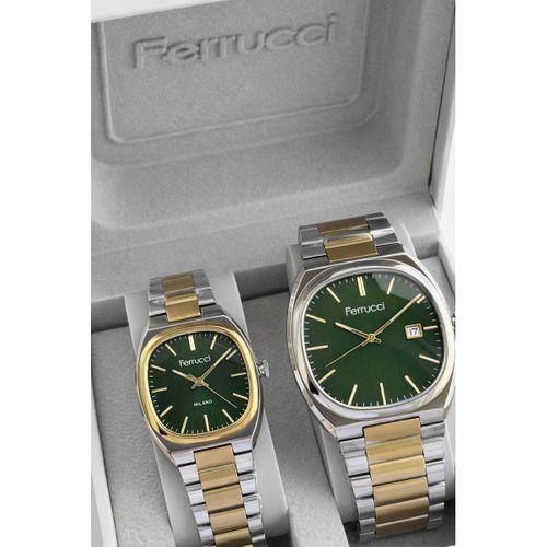 Ferrucci Çift Sevgili Saati Çelik Kordon 3 Atm Suya Dayanıklı Kol Saati VS.BLKT.0834