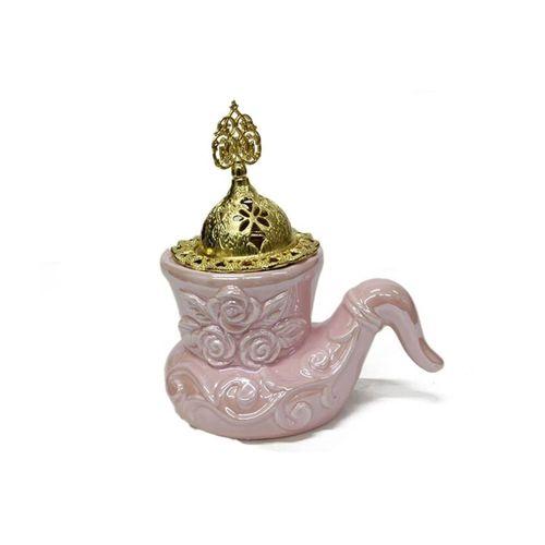 Buhurdanlık Seramik Puro Model  Altın Kapak Dekorlu