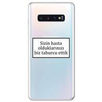 Galaxy S10 Kılıf HD Yazı Baskılı Silikon Arka Kapak - Yazı 1