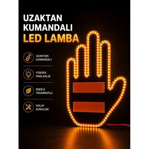 Led Işık El İşareti Araç Camı İçin Uzaktan Kumandalı