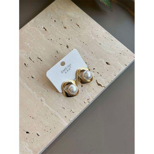 Taşlı Küpe - Beyaz